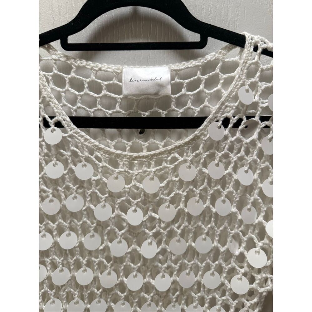 Line & Dot White Crochet Midi Dress - Picture 6 of 6